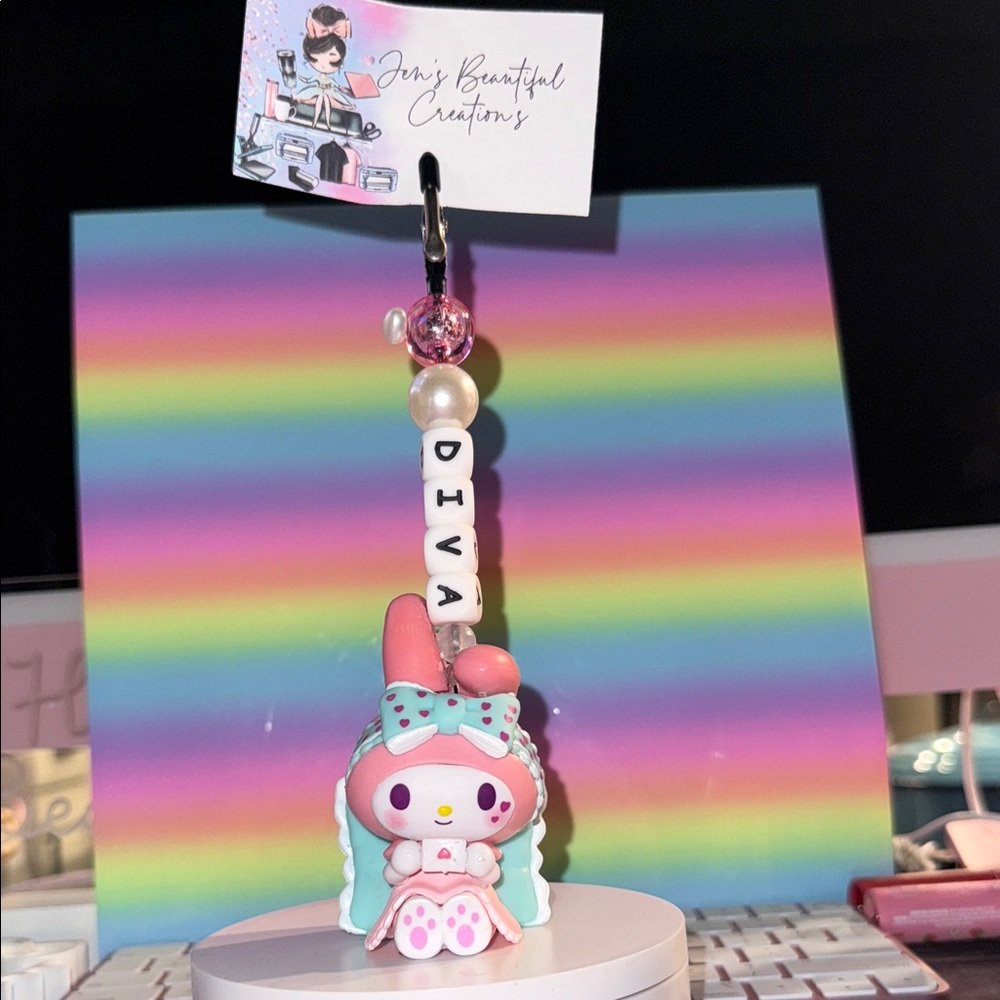 Cute My Melody picture holder with Pink and Blue Accents